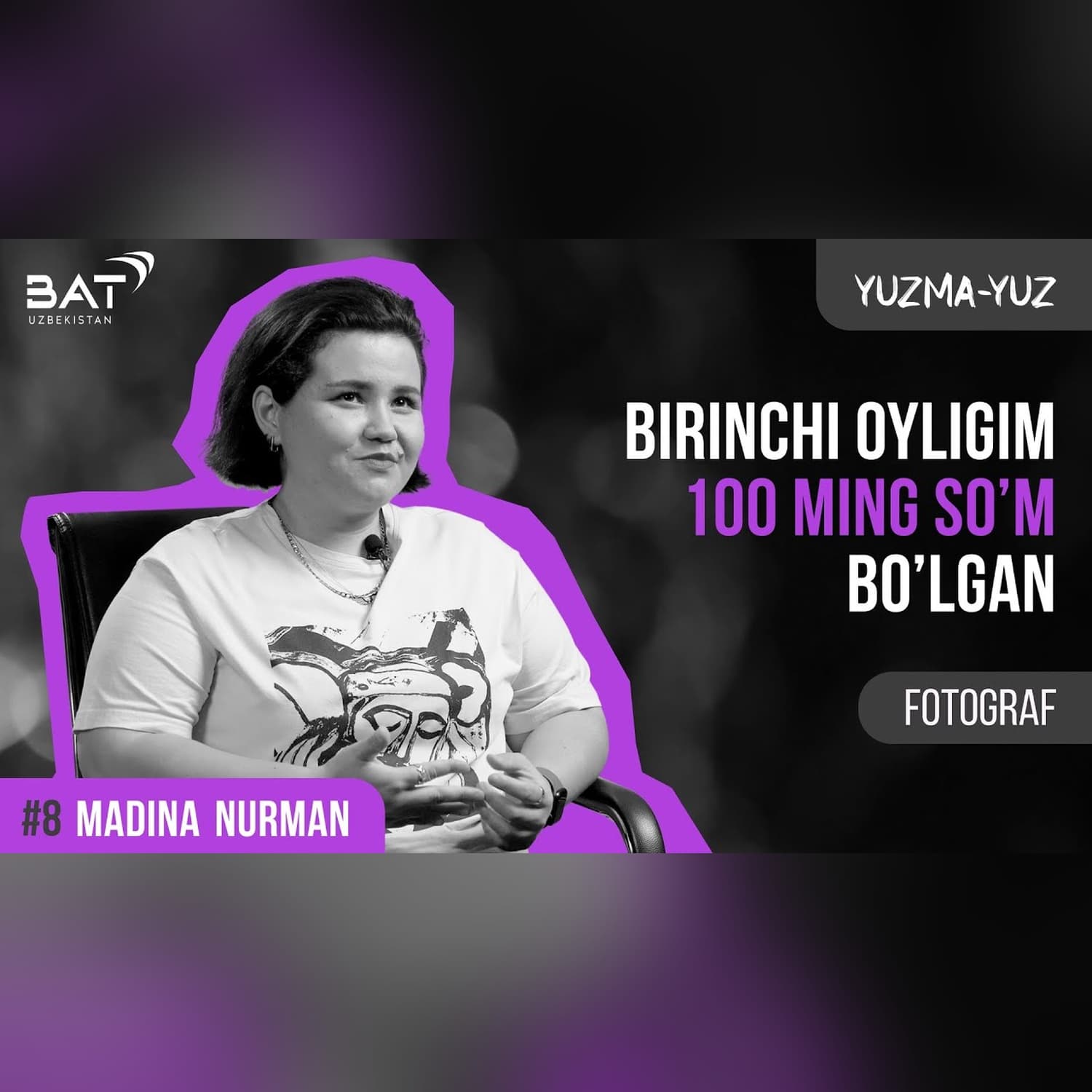 Prezidentlarni suratga oluvchi jizzaxlik qiz | Madina Nurman | Yuzma-yuz